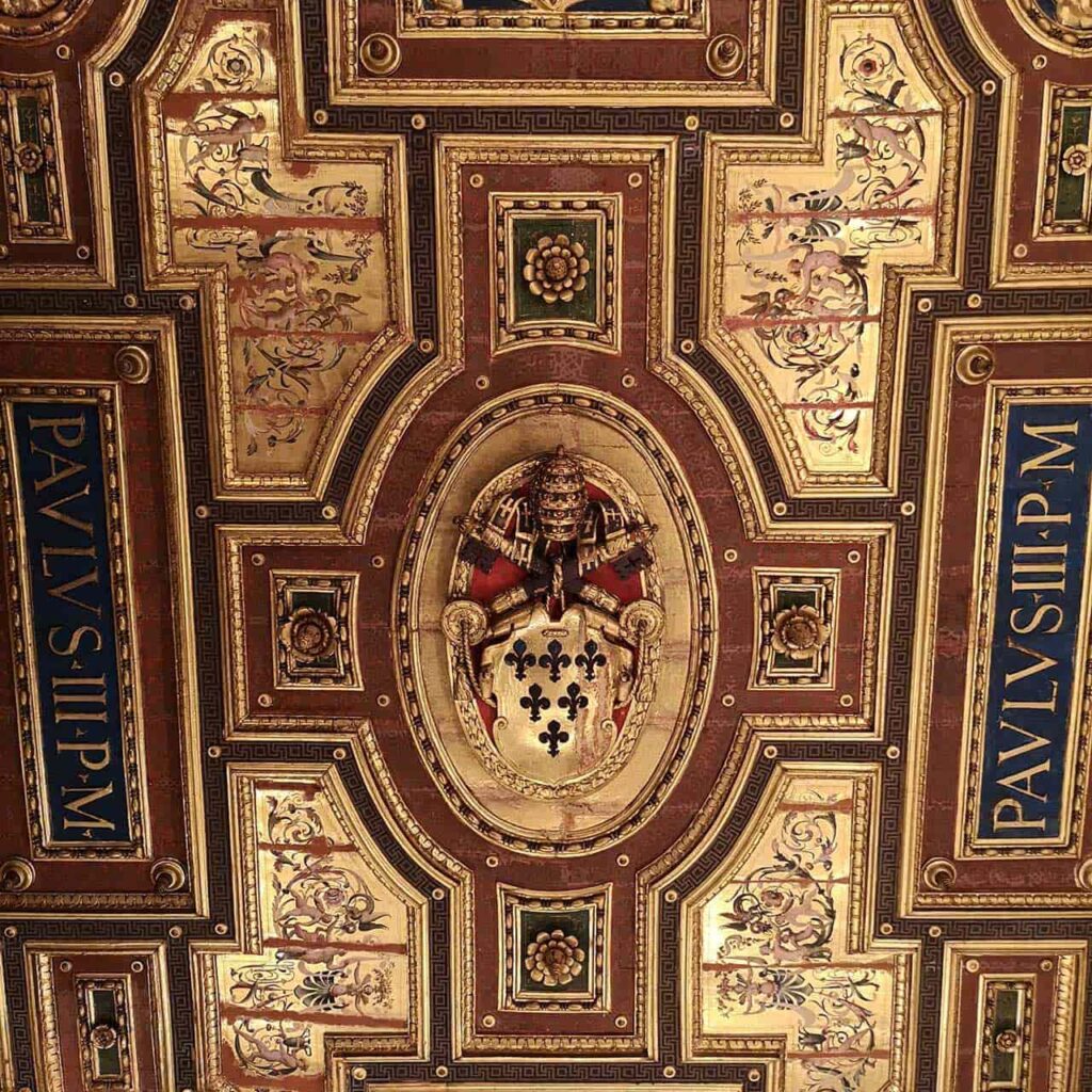 sala amore pische soffitto castel sant angelo roma