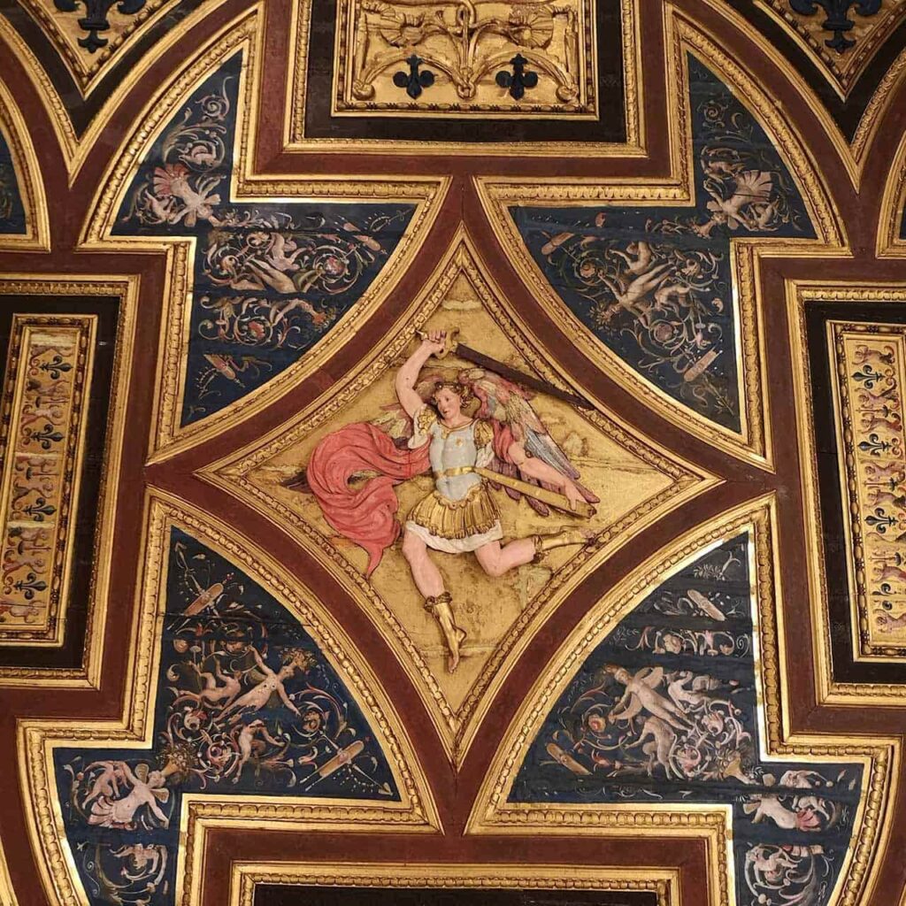 sala del perseo soffitto castel sant angelo